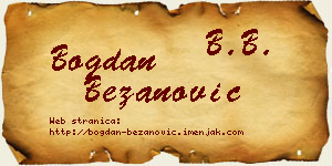 Bogdan Bežanović vizit kartica